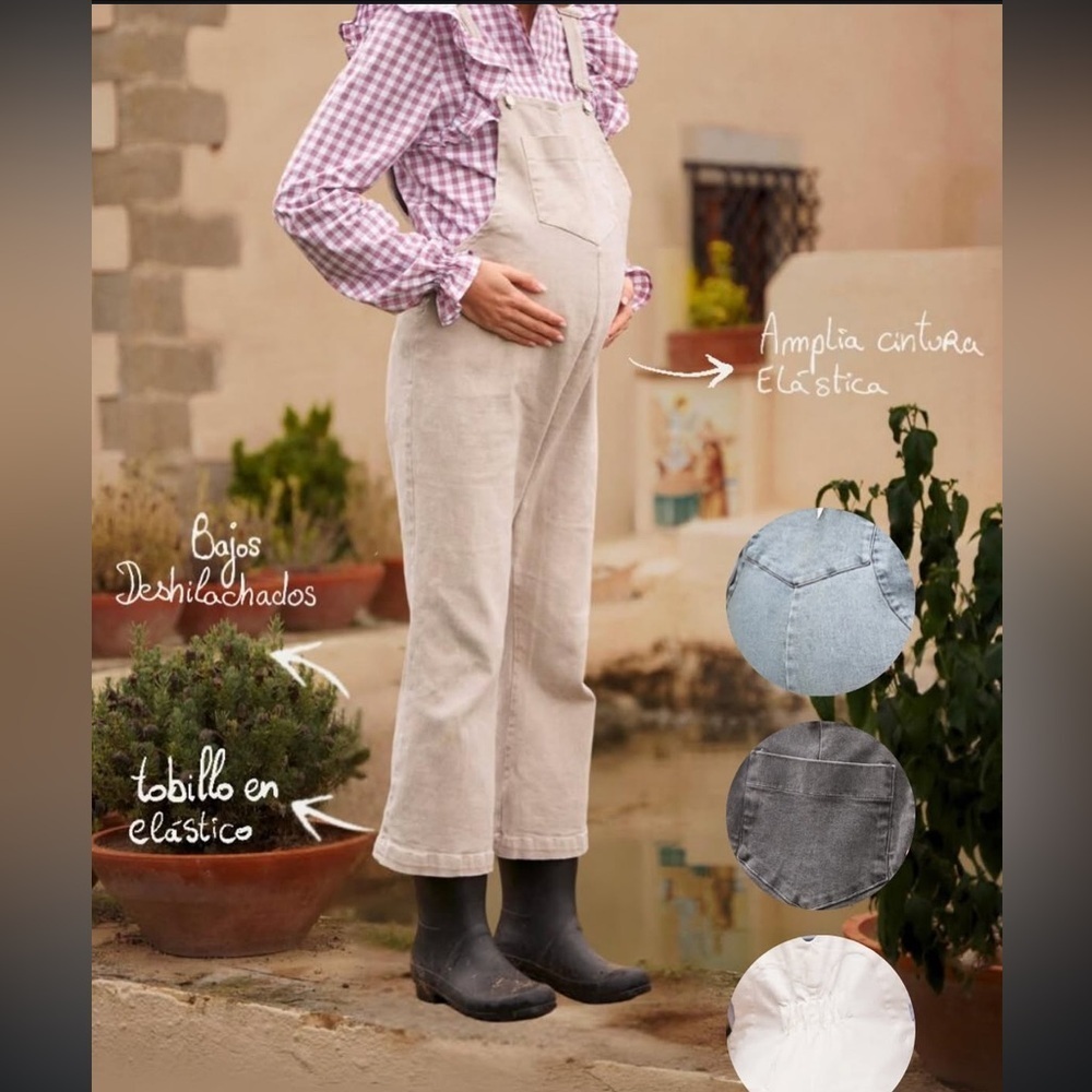 Bombu Spain Maternity Overalls L - Picture 4 of 10